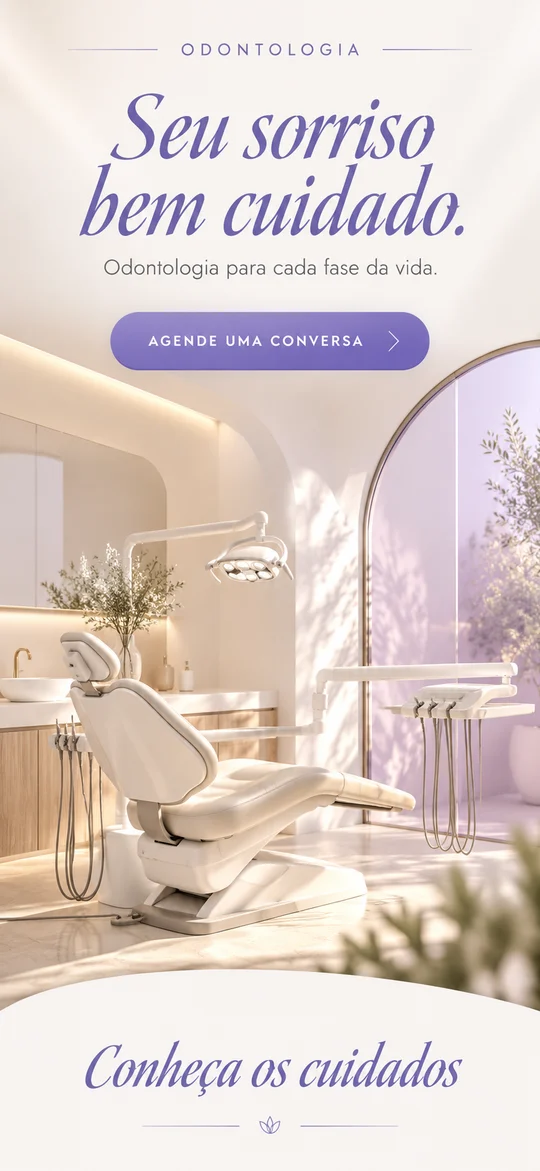 Conceito visual de site para odontologia